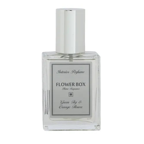 Interior Perfume | Green Fig & Orange Flower Green Fig, Orange Flower, Peppercorn, Vetiver, Coconut, Lime & Cedar Wood   Rejuvenate your interior space with this verdant fragrance bursting with fresh vitality. Fresh green fig and the floral sweetness of Orange Flower flourish together as a magnificent merger of fruit and flora. 