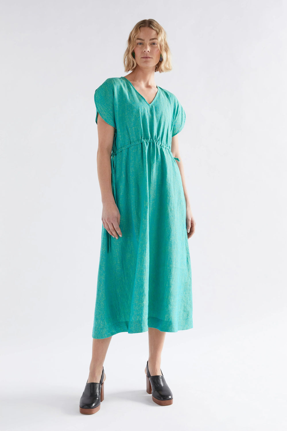 Sav Linen Midi Dress | Teal