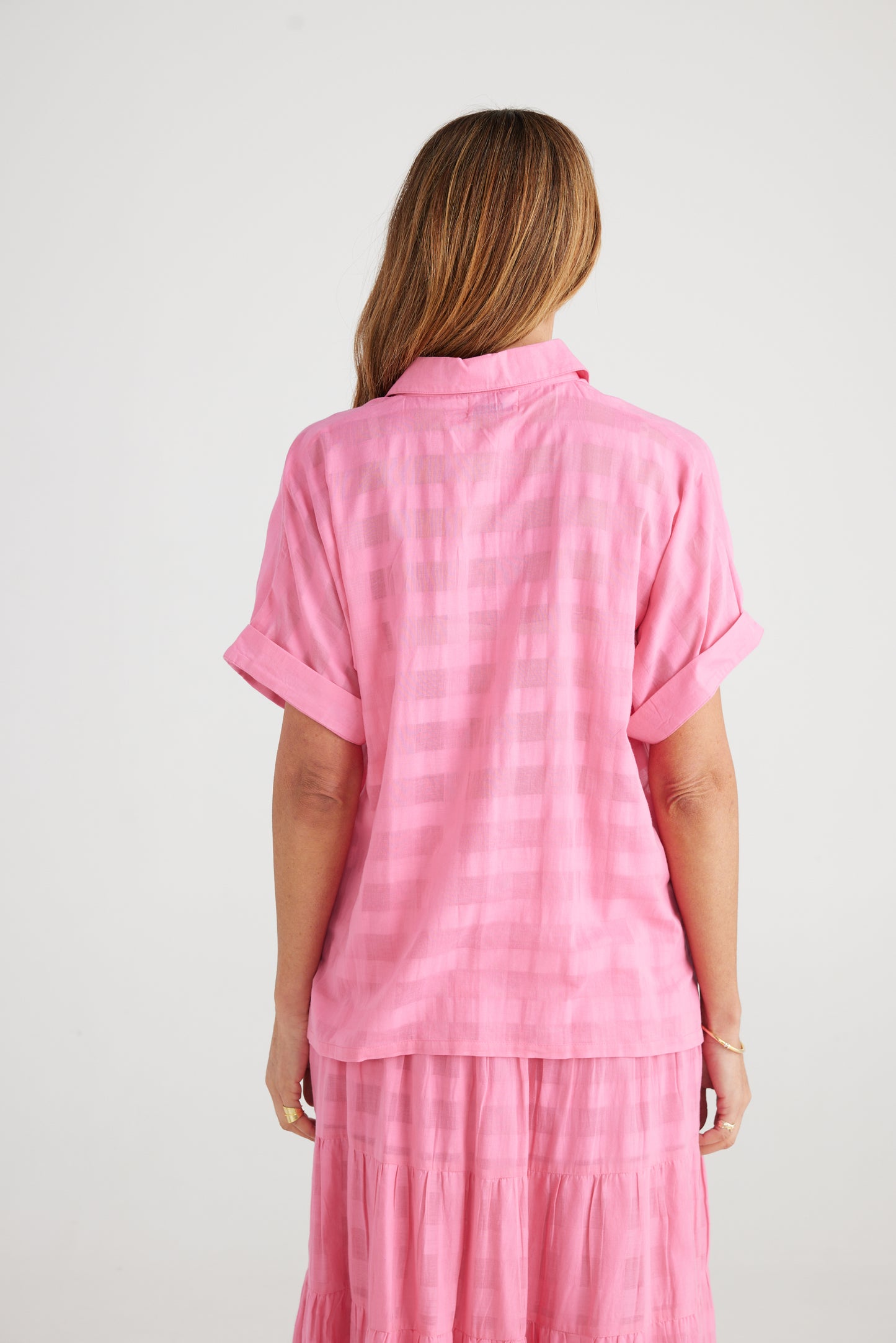 
                  
                    Alice Shirt | Pink Window Check
                  
                