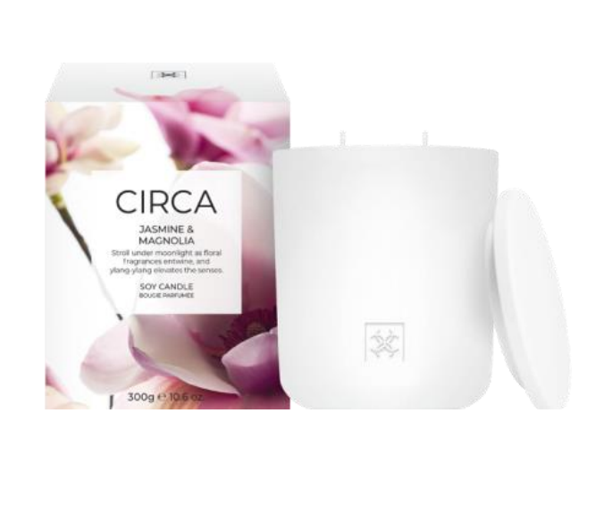 Jasmine & Magnolia 300g Candle Stroll under moonlight as floral fragrances entwine, and ylang-ylang elevates the senses.&nbsp;