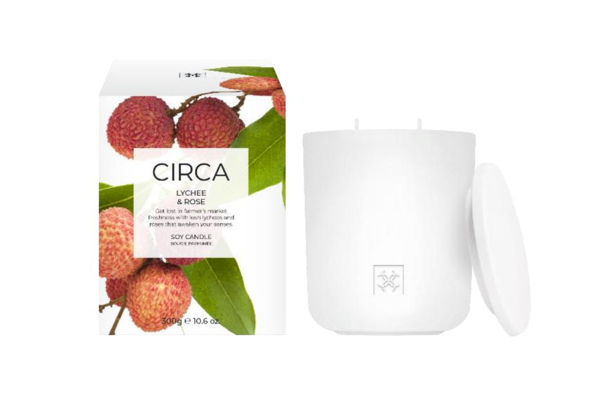 Lychee & Rose 300g Candle Get lost in farmer’s market freshness with lush lychees and roses that awaken your senses.