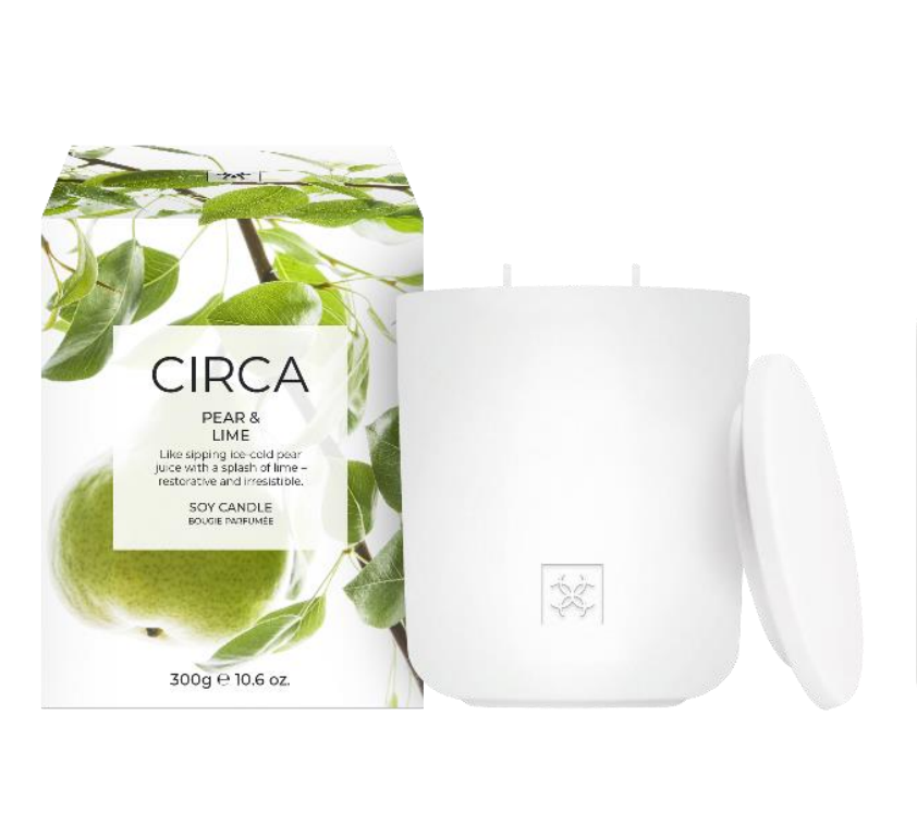 
                  
                    Pear & Lime 300g Candle Like sipping ice-cold pear juice with a splash of lime, restorative and irresistible.
                  
                