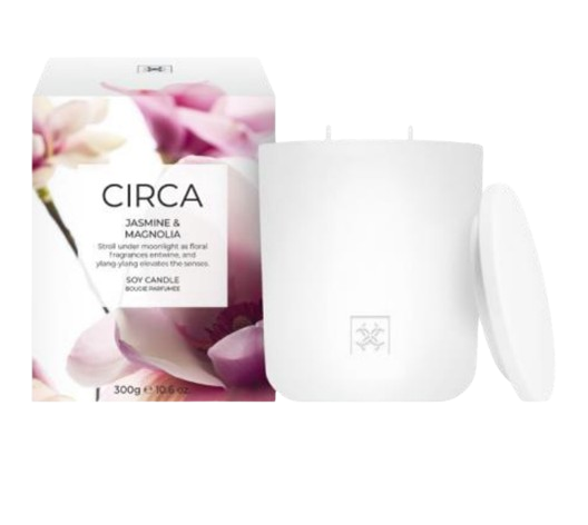 Jasmine & Magnolia 300g Candle Stroll under moonlight as floral fragrances entwine, and ylang-ylang elevates the senses.&nbsp;