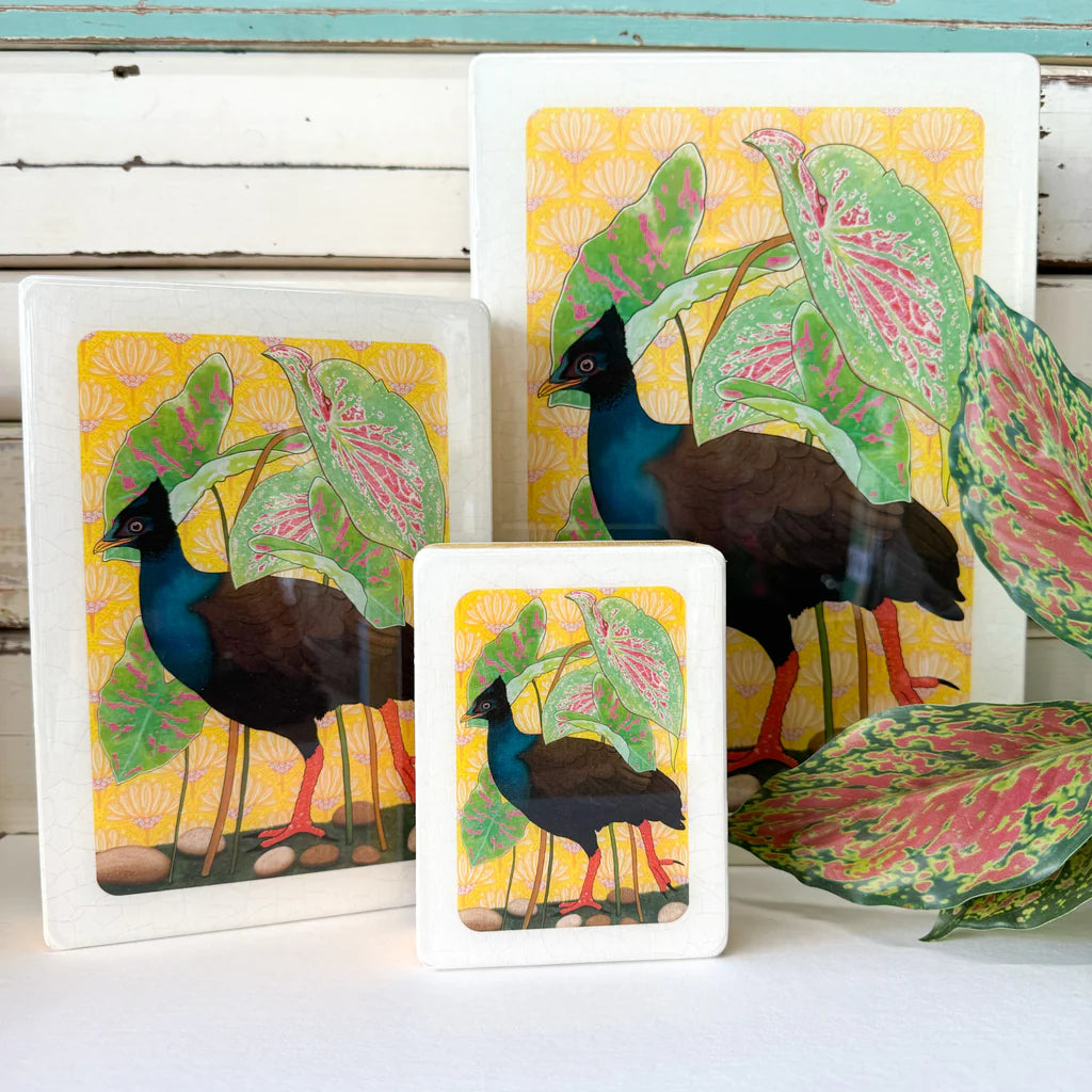 
                  
                    Darwin Bush Chook Mini Woodblock
                  
                