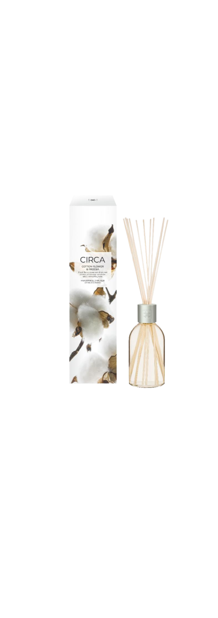 Cotton Flower & Freesia 250mL Fragrance Diffuser Fresh florals evoke sun-drenched picnics, while crisp cucumber adds a refreshing twist.