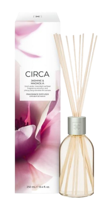 Jasmine & Magnolia 250mL Fragrance Diffuser Stroll under moonlight as floral fragrances entwine, and ylang-ylang elevates the senses.