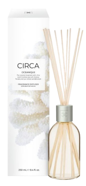 Oceanique 250mL Fragrance Diffuser For coastal-inspired calm, this scent evokes sea salt, breezy florals, and sun-dried sandalwood.
