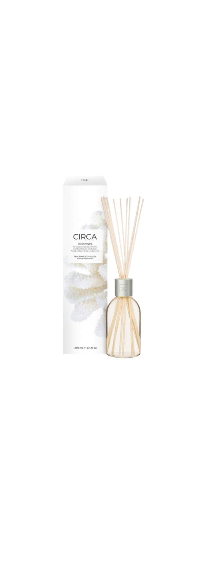 Oceanique 250mL Fragrance Diffuser For coastal-inspired calm, this scent evokes sea salt, breezy florals, and sun-dried sandalwood.
