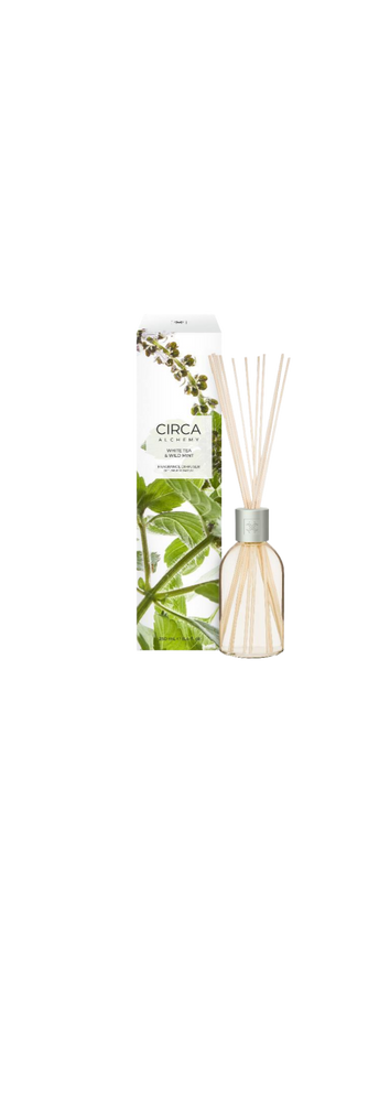 White Tea & Wild Mint 250mL Fragrance Diffuser Dial up the freshness with a punchy blend of wild mint, zesty bergamot and herbaceous white tea.