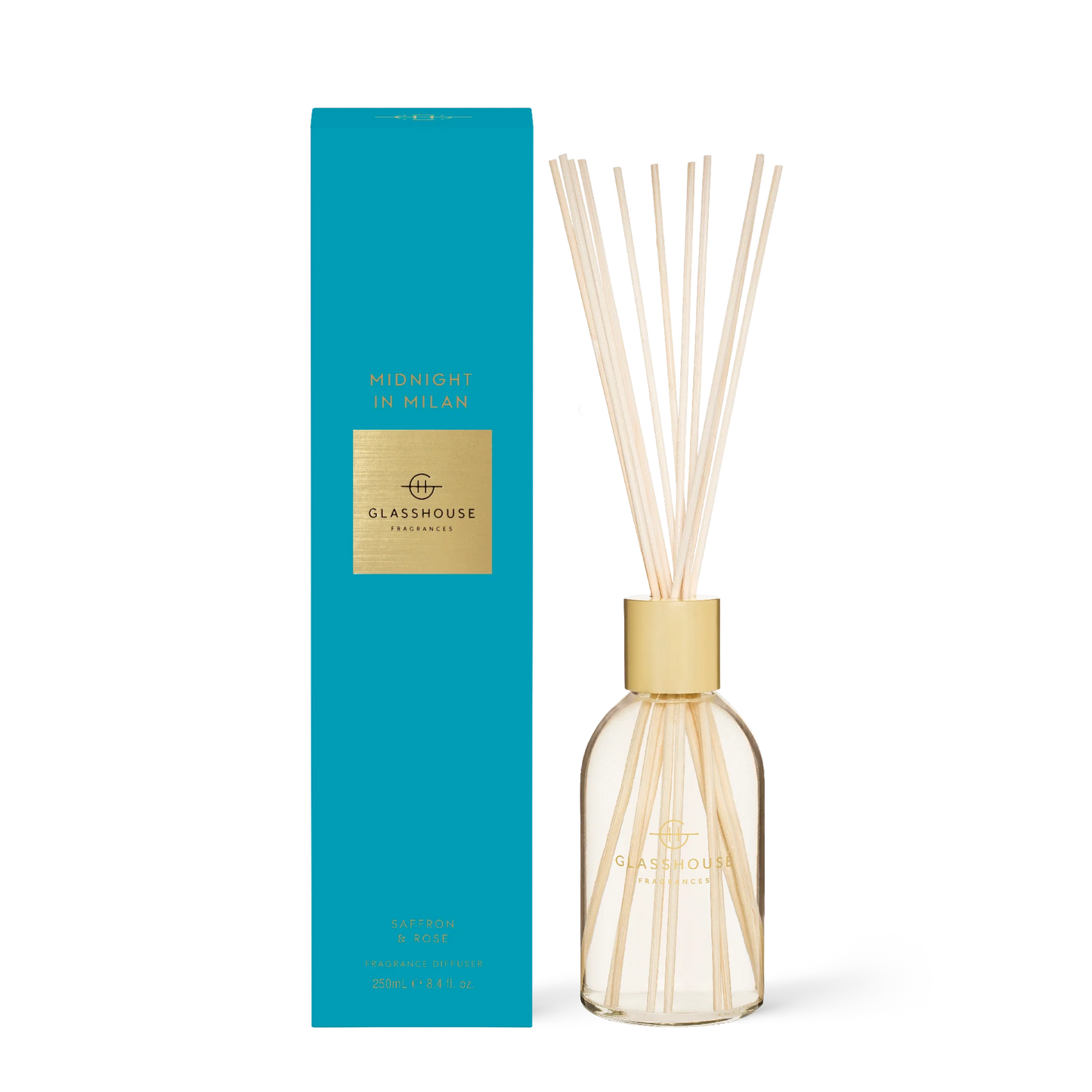 
                  
                    Glasshouse Fragrances Midnight in Milan Saffron & Rose 250mL Fragrance Diffuser
                  
                