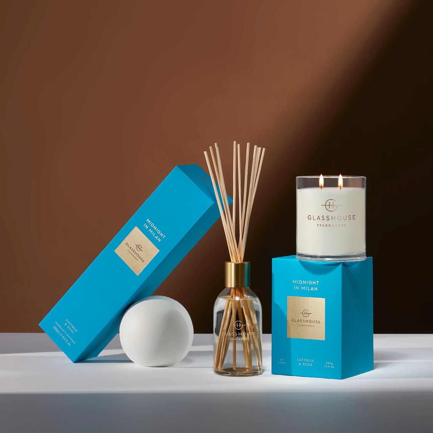 
                  
                    Glasshouse Fragrances Midnight in Milan Saffron & Rose 250mL Fragrance Diffuser
                  
                