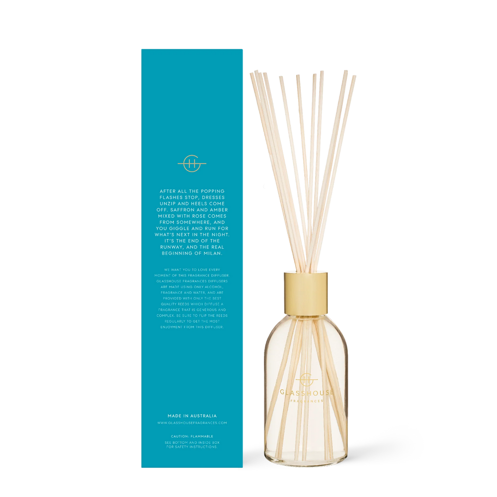 
                  
                    Glasshouse Fragrances Midnight in Milan Saffron & Rose 250mL Fragrance Diffuser
                  
                
