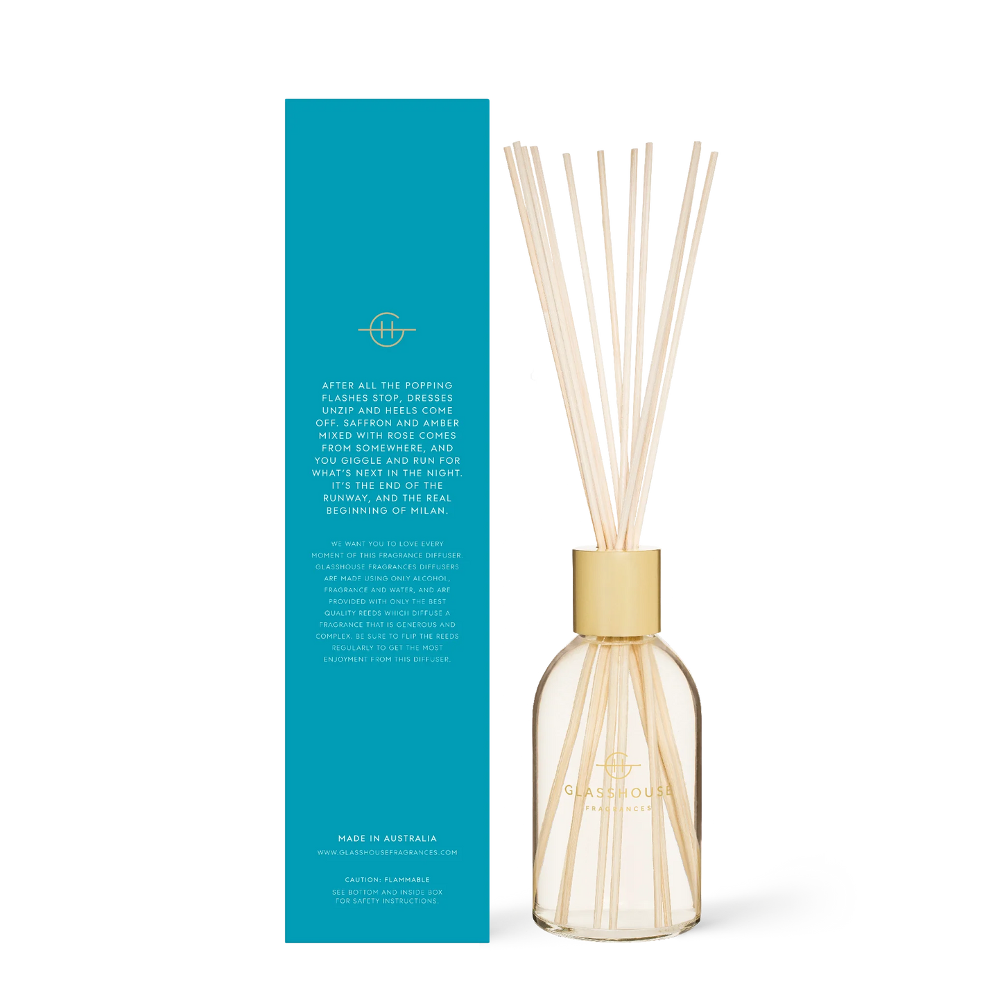 
                  
                    Glasshouse Fragrances Midnight in Milan Saffron & Rose 250mL Fragrance Diffuser
                  
                
