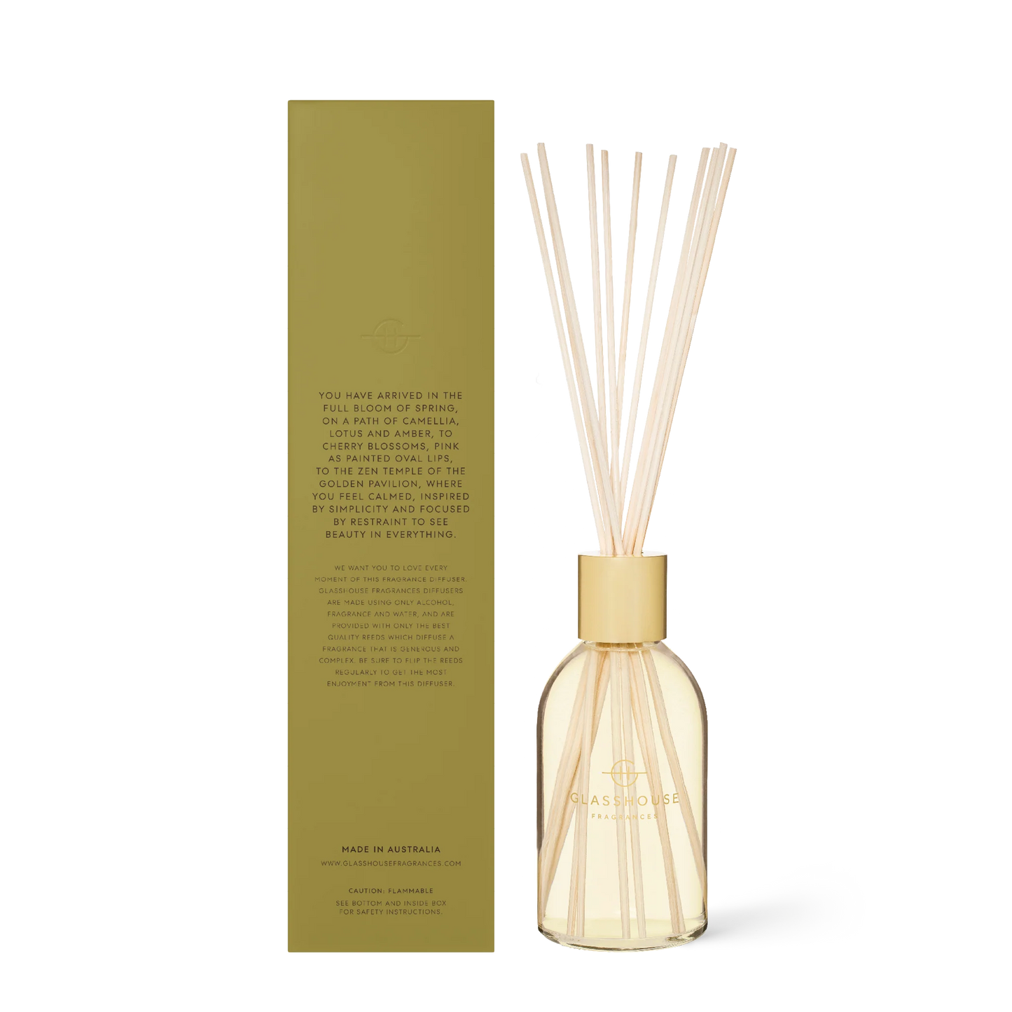
                  
                    Glasshouse Fragrances Kyoto in Bloom Camellia & Lotus 250mL Fragrance Diffuser
                  
                