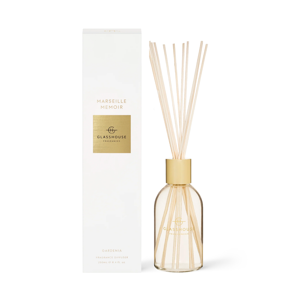 Glasshouse Fragrances Marseille Memoir Gardenia 250mL Fragrance Diffuser