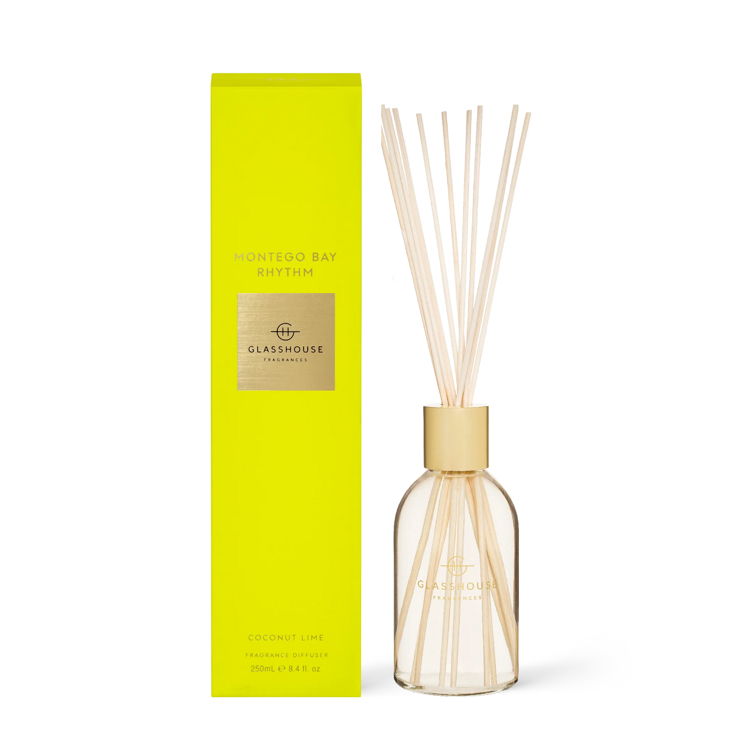 
                  
                    Glasshouse Fragrances Montego Bay Rhythm Coconut Lime 250mL Fragrance Diffuser
                  
                
