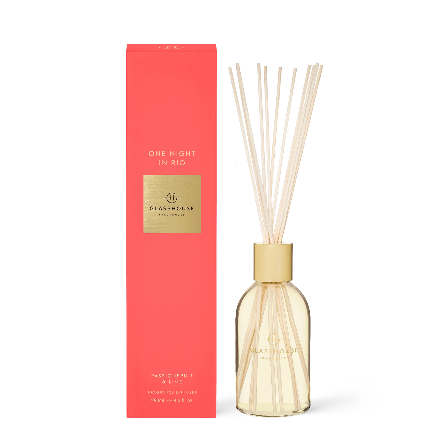 
                  
                    Glasshouse Fragrances One Night in Rio Passionfruit & Lime 250mL Fragrance Diffuser
                  
                