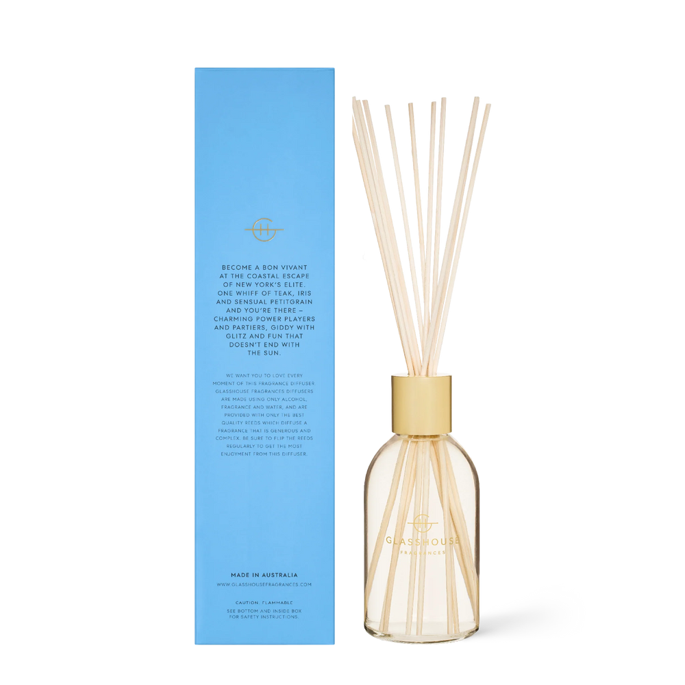 
                  
                    Glasshouse Fragrances The Hamptons Teak & Petitgrain 250mL Fragrance Diffuser
                  
                