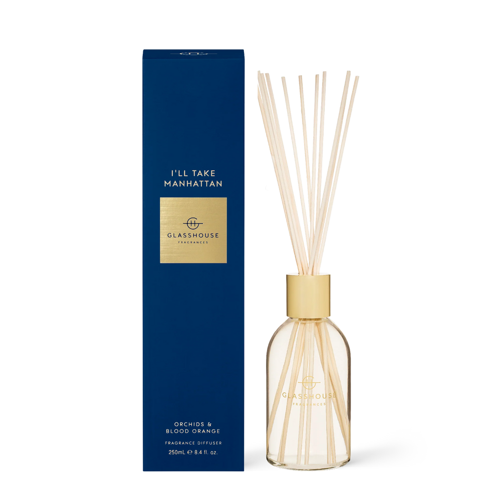 Glasshouse Fragrances I'll Take Manhattan Orchids & Blood Orange 250mL Fragrance Diffuser