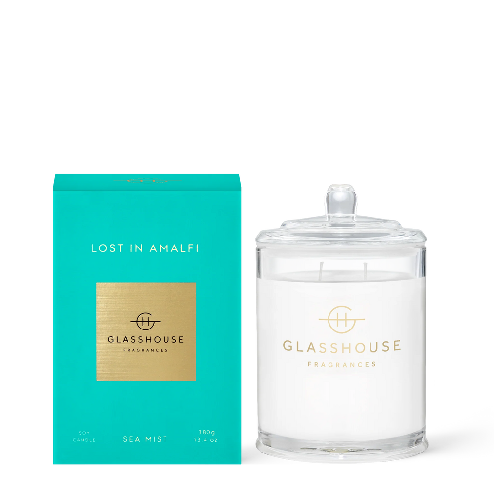 
                  
                    Glasshouse Fragrances Lost in Amalfi Sea Mist 380g Triple Scented Soy Candle
                  
                