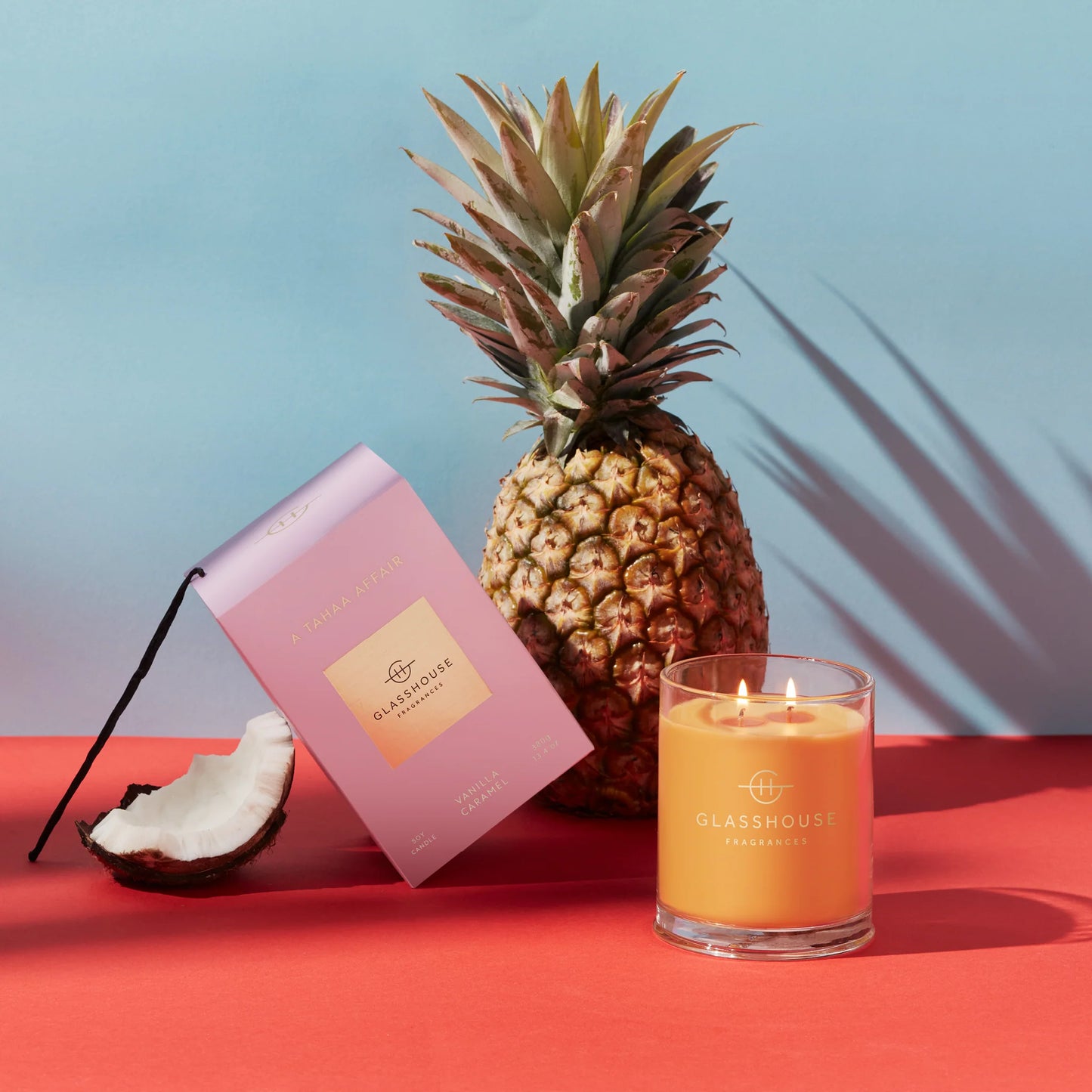 
                  
                    Glasshouse Fragrances A Tahaa Affair Vanilla Caramel 380g Triple Scented Soy Candle
                  
                
