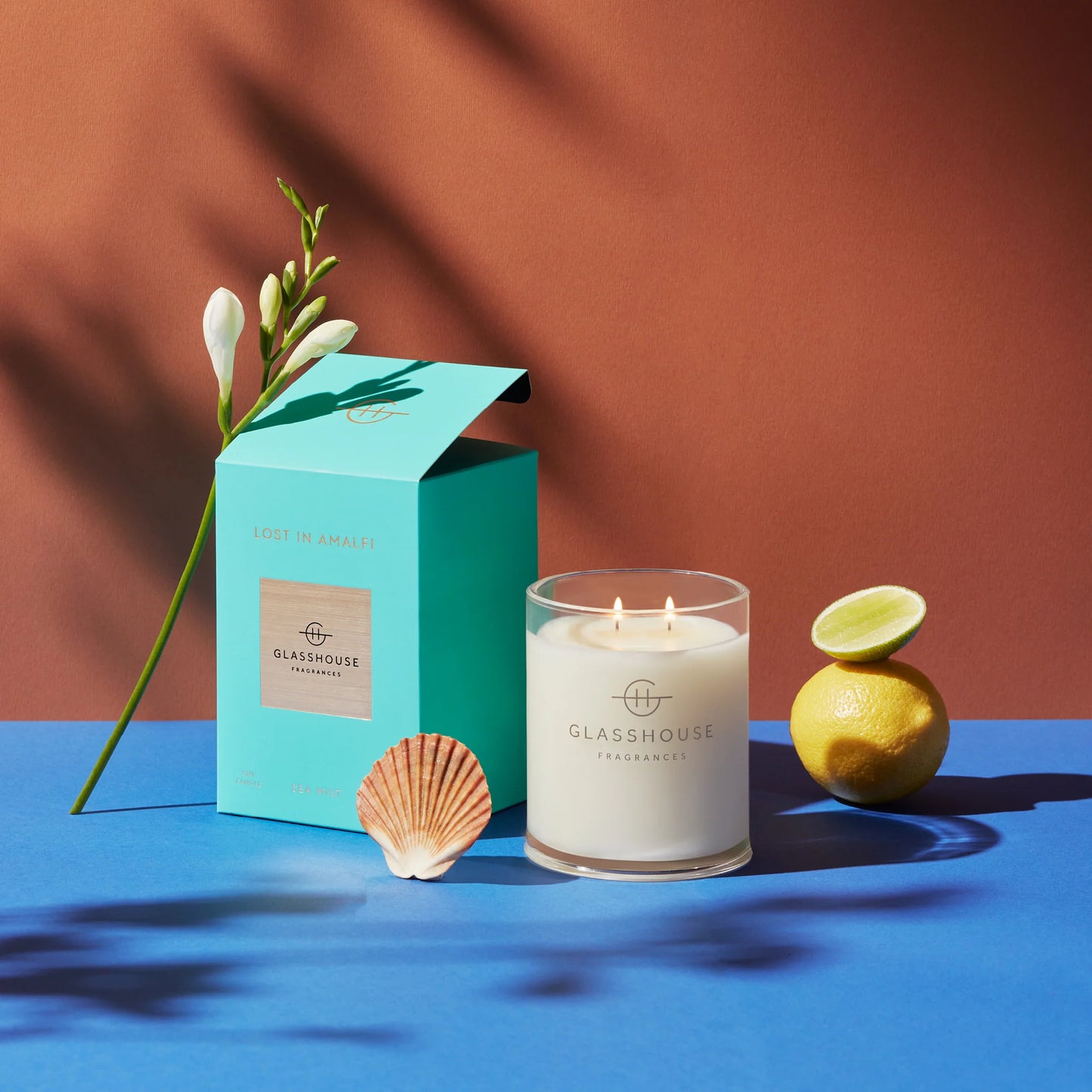 
                  
                    Glasshouse Fragrances Lost in Amalfi Sea Mist 380g Triple Scented Soy Candle
                  
                