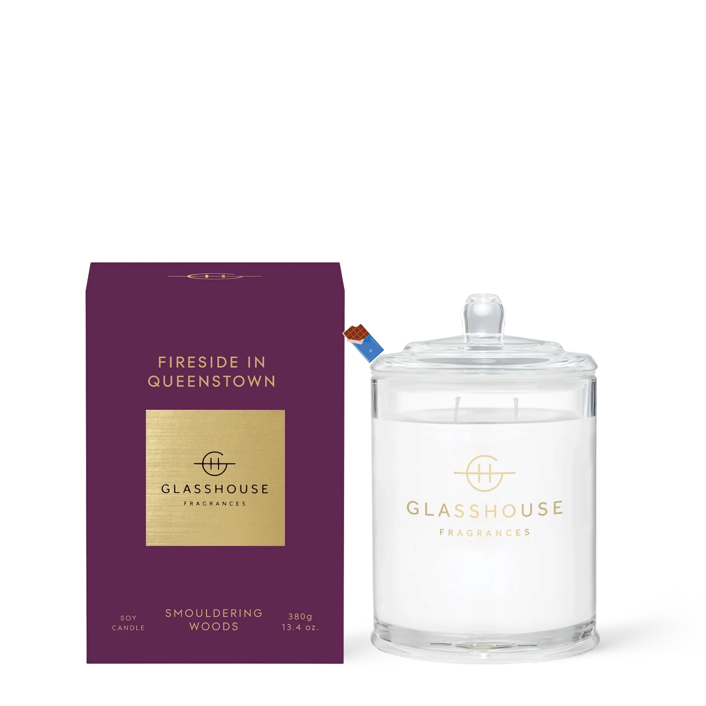 
                  
                    Glasshouse Fragrances Fireside in Queenstown Smouldering Woods 380g Triple Scented Soy Candle
                  
                