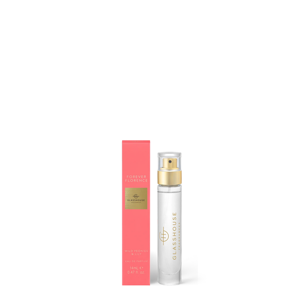 Forever Florence EDP (14ml) Fine fragrance for on the go, imagine the scent of a Florentine romance. Think pink and white peonies, lily and jasmine with a hint of musk.