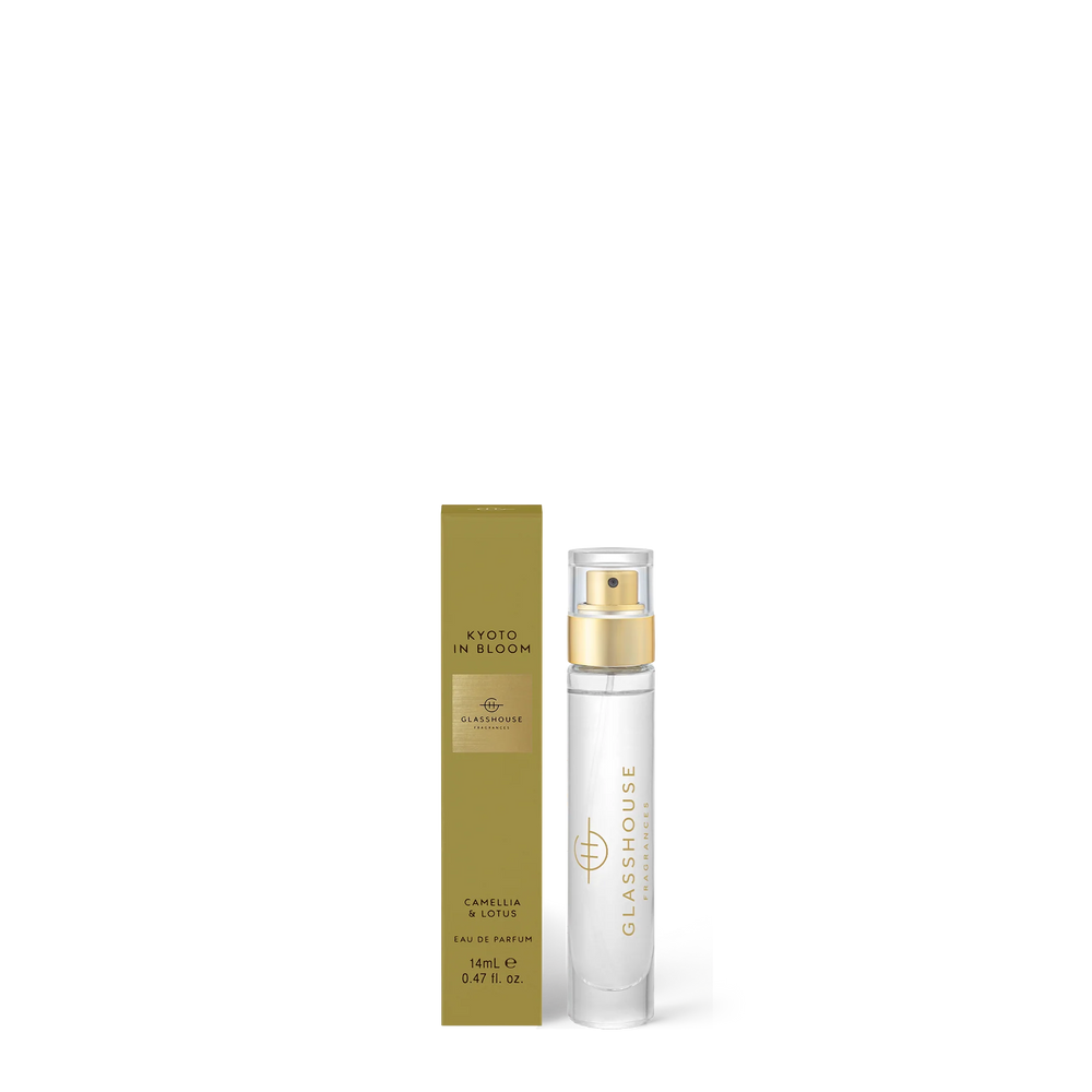 Kyoto In Bloom EDP (14ml) Fine fragrance for on the go, imagine a city blooming in spring. Light white florals warmed by sensual amber and vanilla in this poetic alchemy.