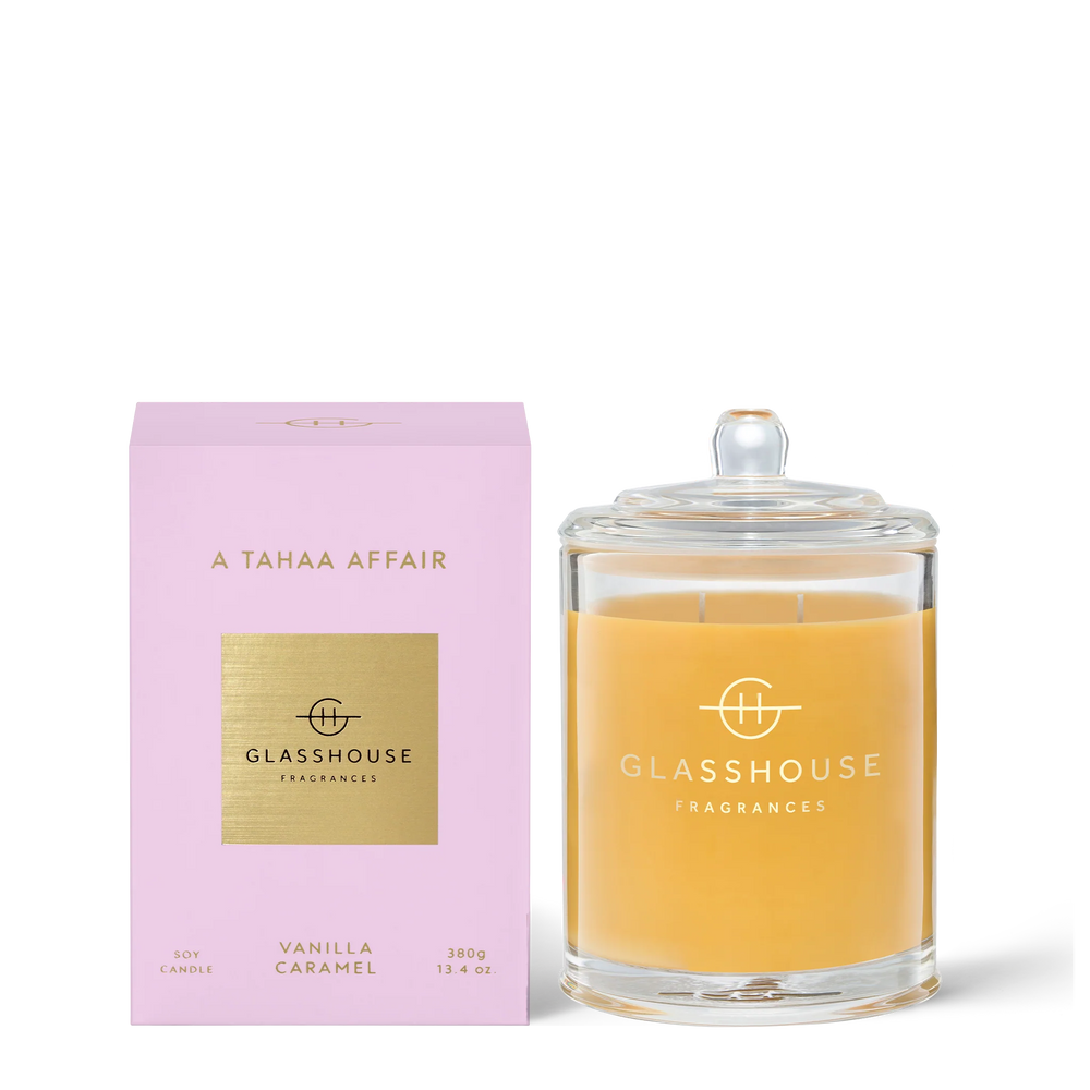 
                  
                    Glasshouse Fragrances A Tahaa Affair Vanilla Caramel 380g Triple Scented Soy Candle
                  
                