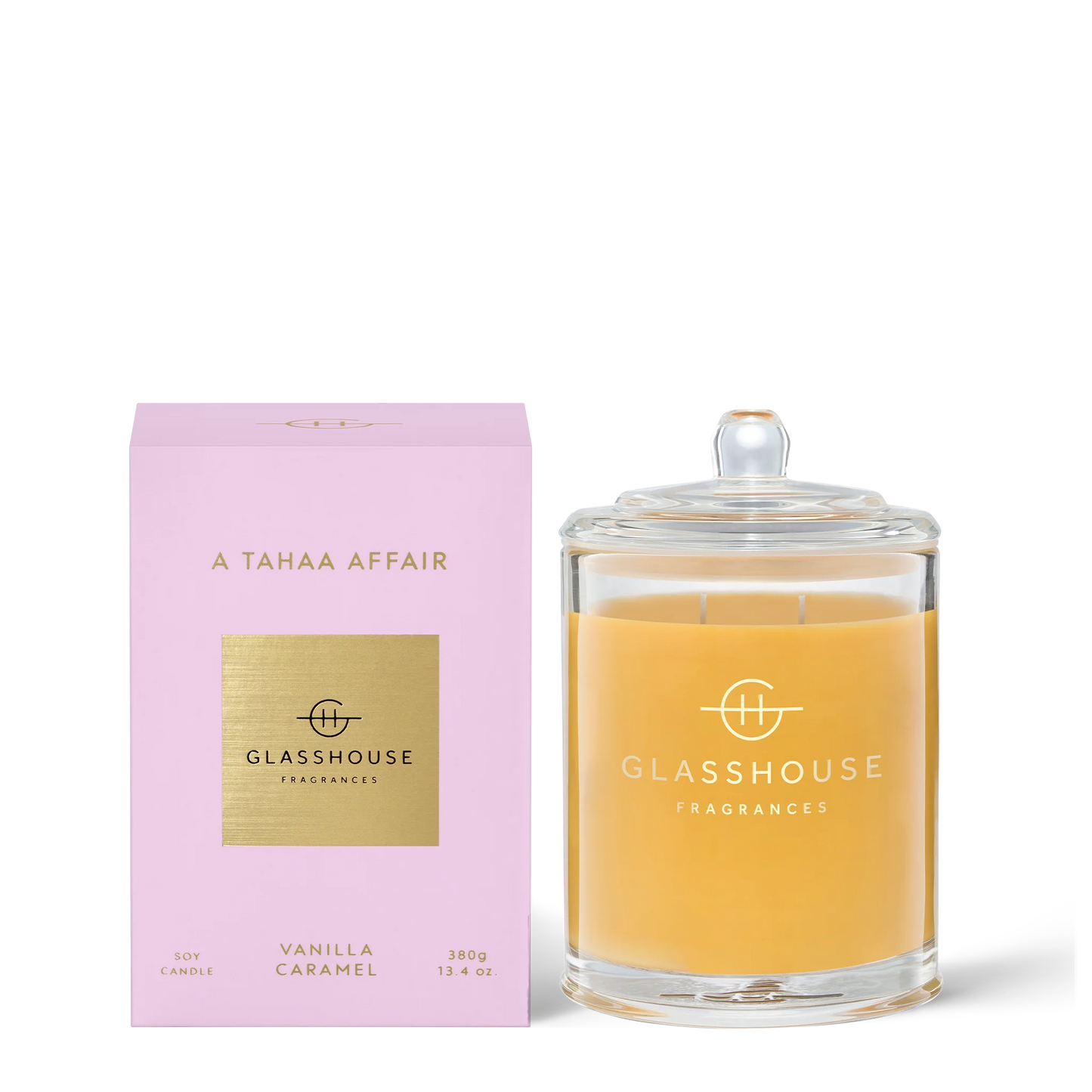 
                  
                    Glasshouse Fragrances A Tahaa Affair Vanilla Caramel 380g Triple Scented Soy Candle
                  
                