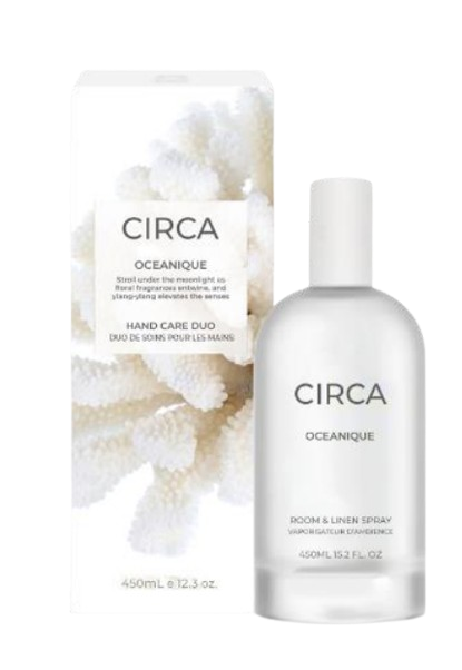 Oceanique 100ml Room & Linen Spray For coastal-inspired calm, this scent evokes sea salt, breezy florals, and sun-dried sandalwood.