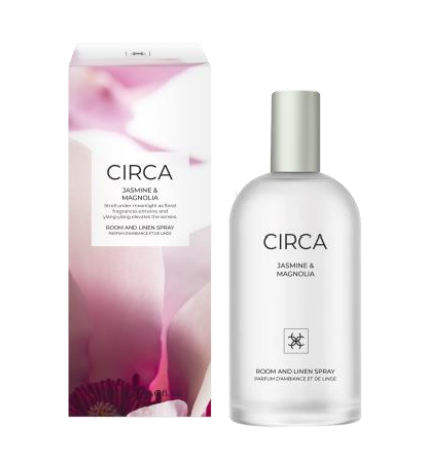 Jasmine & Magnolia 100ml Room & Linen Spray Stroll under moonlight as floral fragrances entwine, and ylang-ylang elevates the senses.