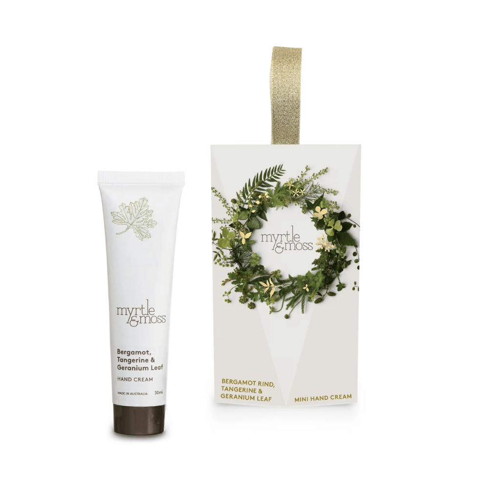 Myrtle and Moss hand cream Christmas ornament