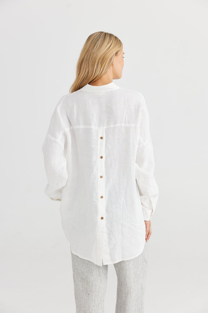 
                  
                    Marrakesh Shirt | White Classic collard style Front closure
                  
                