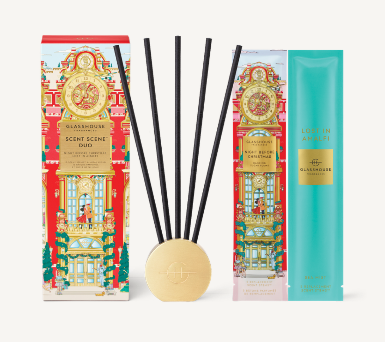 Christmas Scent Scene Duo For those who like their festive fragrances with a side of innovation – set your Scent Scene™ alive with our stylish and incredibly potent Liquidless Diffuser Set.