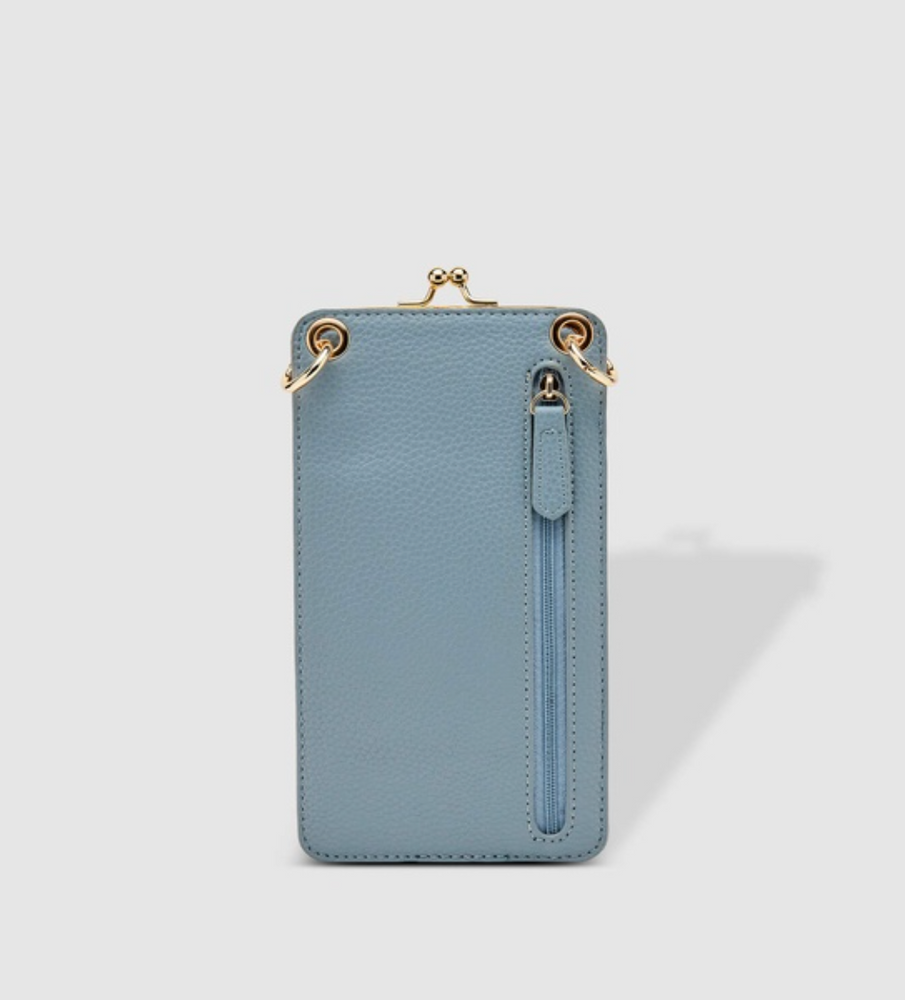 
                  
                    Billie Crossbody l Blue Back Side Zip Pocket with Cardholder, Press Stud Detailing
                  
                