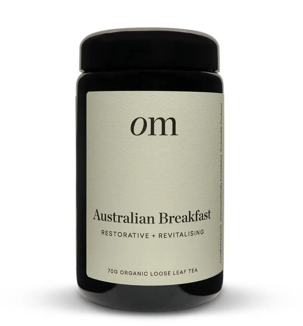 Australian Breakfast Tea Our Australian Breakfast Tea is a multi-award-winning black tea boasting aromatic native lemon notes with warm woody eucalyptus tones. These indigenous botanicals have traditional benefits and plant compounds that are antioxidant, antiviral, anti-fungal, antibiotic and decongestant which may naturally reduce oxidative stress, fortify immunity, vitalise energy, enhance cognition and protect against chronic disease.