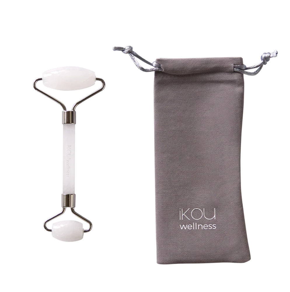 
                  
                    iKOU Crystal Quartz Facial Roller Cooling and calming, this natural crystal facial roller gives a boost to your skincare ritual in 1-2 minutes. Assisting with product penetration and lymphatic drainage, a facial roller is the perfect choice if you are short on time.
                  
                