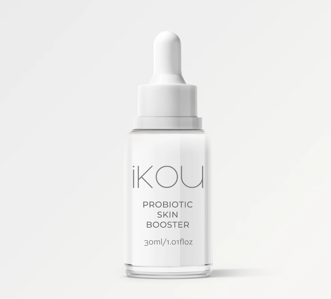
                  
                    iKOU Probiotic Skin Booster Drops Daily skin probiotic with jojoba phospholipids and coconut to support healthy microbiome. Combined with ceramides to give moisturisation and barrier protection and neroli essential oil to calm.
                  
                