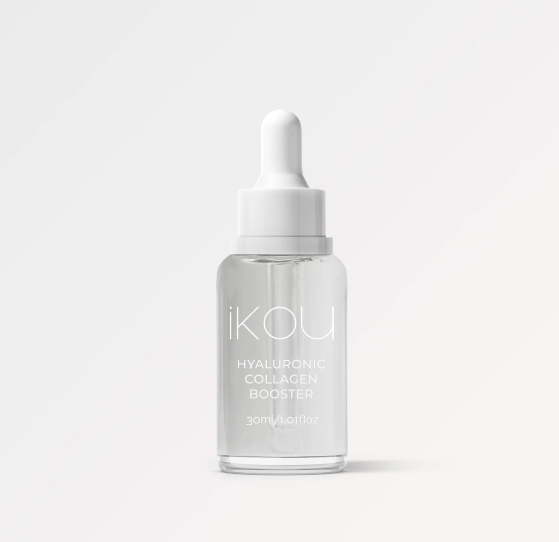 
                  
                    iKOU Hyaluronic Collagen Booster Support skin integrity + structure with 2-in-1 sustainable, vegan baobab and rice collagen with high potency tremella snow mushroom hyaluronic acid to boost water content for smooth, bright skin.
                  
                