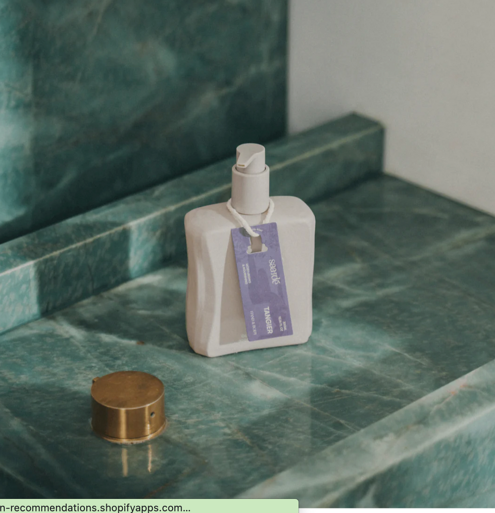 Hand and Body Wash | Tangier A gentle, natural liquid olive oil hand and body wash in a Saardé signature refillable glass bottle.  The process and formulation of this soap were developed over many years to be particularly moisturising and nourishing.