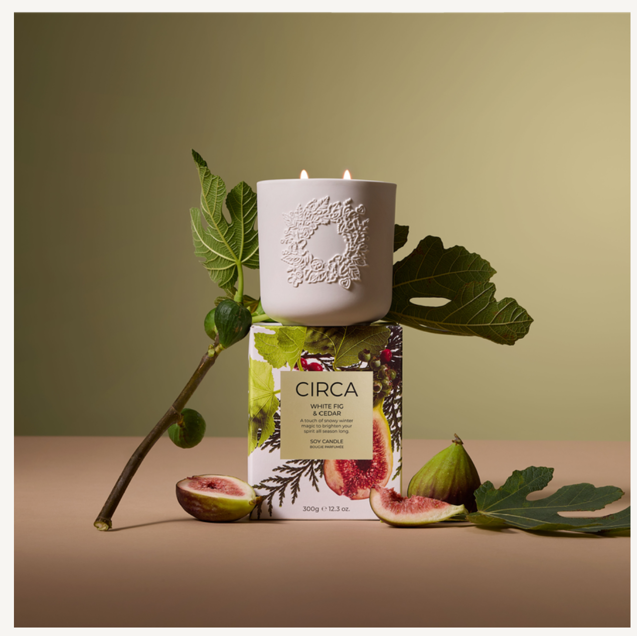 
                  
                    White Fig & Cedar Candle 300g A touch of snowy winter magic to brighten your spirit all season long.
                  
                