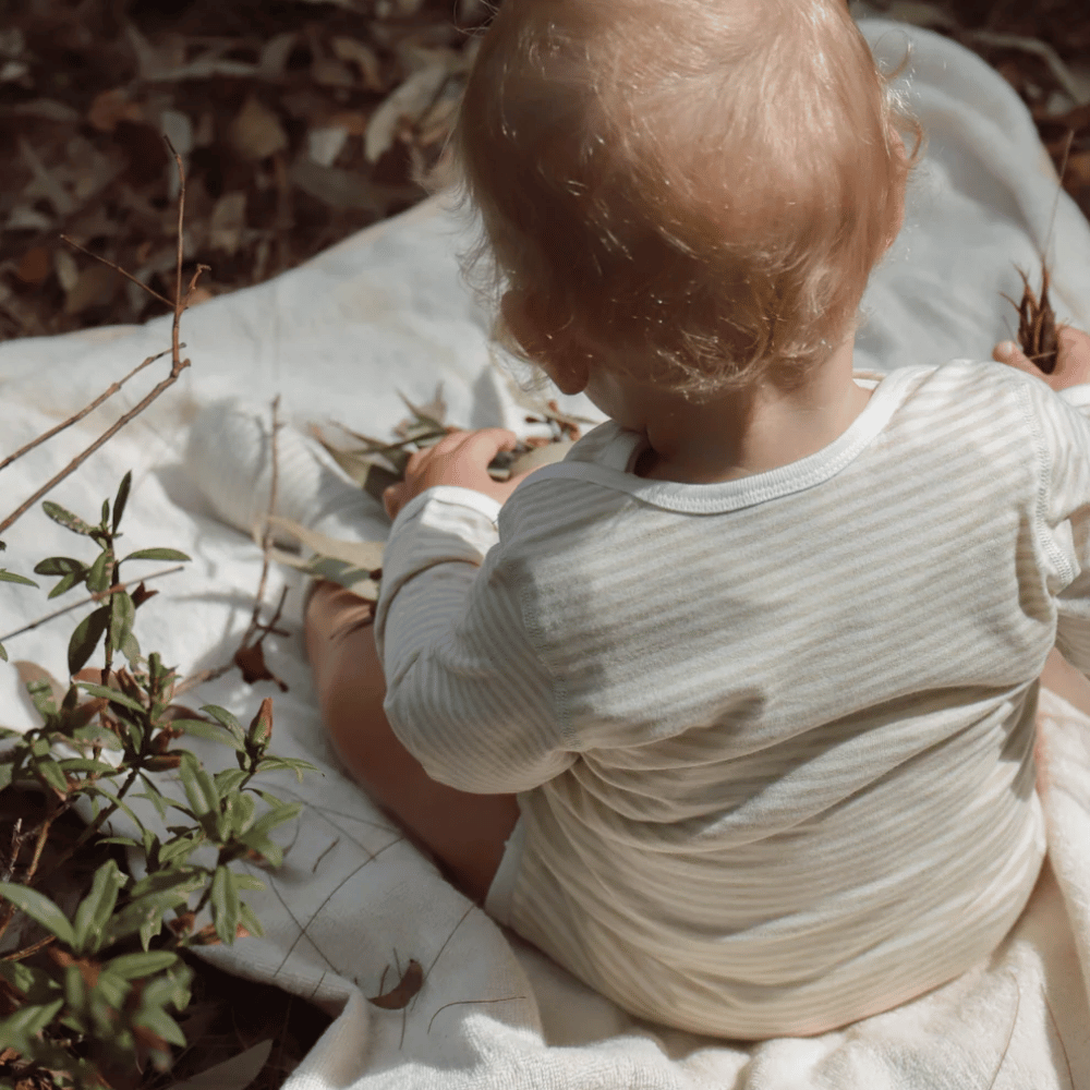 
                  
                    Fiber for Good Organic Stripe Jersey Baby Bodysuit
                  
                