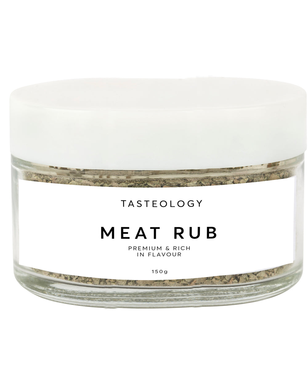 Meat Rub This TASTEOLOGY Meat Rub will add a powerful boost of flavour to any meat or poultry. Rub directly onto your meat or mix with olive oil for a marinade.