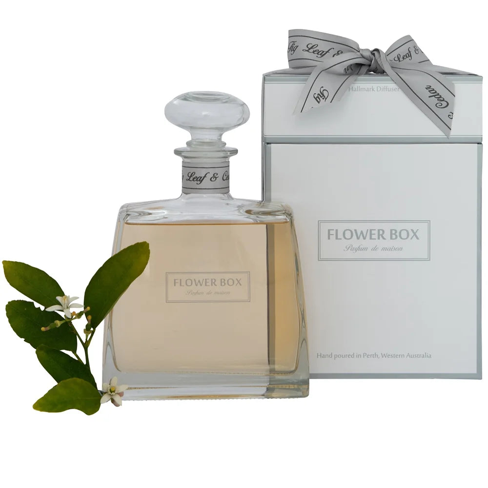 
                  
                    Hallmark Diffuser | Fig Leaf & Cedar This sophisticated fragrance begins its story with top notes of Rosemary & Lemon - moving into the familiar and enticing scent of Fig Leaves; where Orange Blossom makes it's long awaited appearance above a luxuriously warm and substantial base of Cedar. This phenomenal fragrance is truly memorable and incredibly addictive; suited to the most discerning customers. 
                  
                