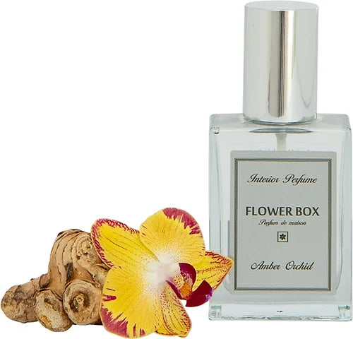 Interior Perfume | Amber Orchid Be allured by sophistication.  Amber Orchid delivers the magnificence of Oriental Orchid, the sharpness of Ginger Root and the syrupy earthiness of Amber – effortlessly tangled together by Bergamot and Heliotrope. A comforting fragrance to be used all year round.