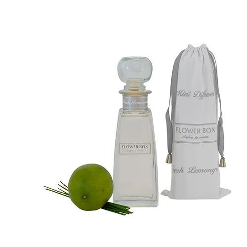 
                  
                    Mini Diffuser | Fresh Lemongrass The unmistakable fragrances of Lemongrass and Lime Zest are here merged with fresh Lemon Peel over soft floral and Vanilla undertones.  This revitalising fragrance will have you energised and feeling fresh.
                  
                