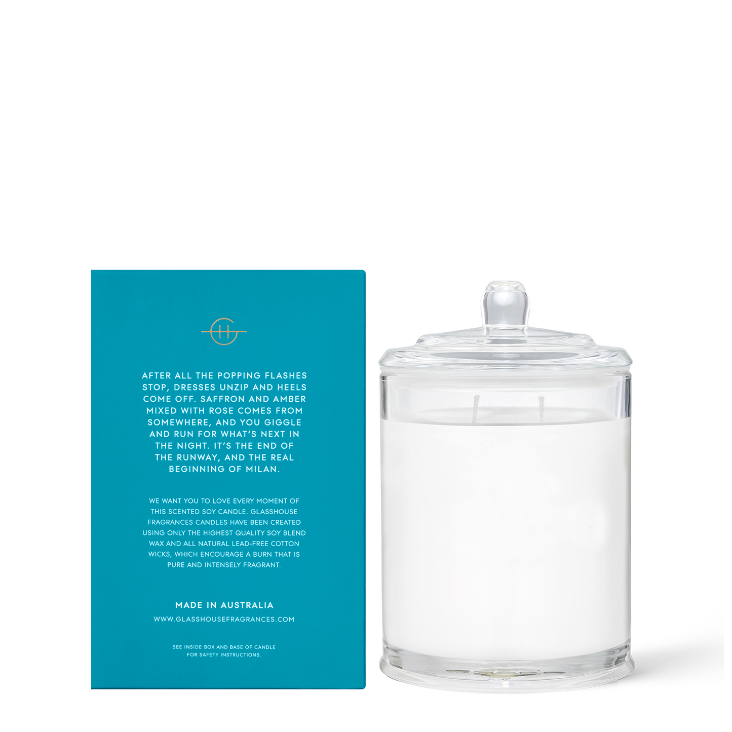Midnight In Milan 380g Candle Saffron & Rose  A transcendent everyday luxury, it creates instant ambience. Sensual rose, buttery saffron and something you can’t put your finger on - striking moss.
