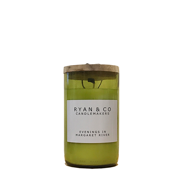 Evenings In Margaret River Candle Ryan & Co Candlemakers are firm believers in caring for the environment and with the support of the local restaurants and wineries they have created a sustainable product that is making little steps towards a healthier planet.
